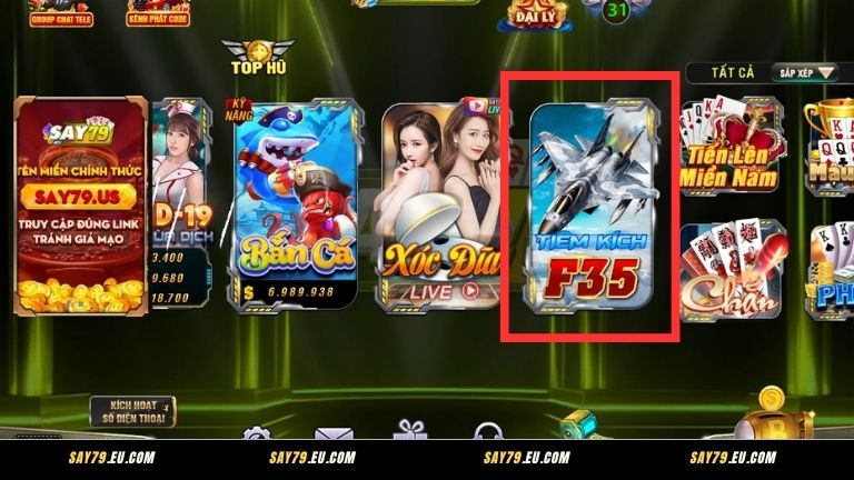 Bí kíp chơi game Tiêm Kích F35 trên Say79 thắng lớn
