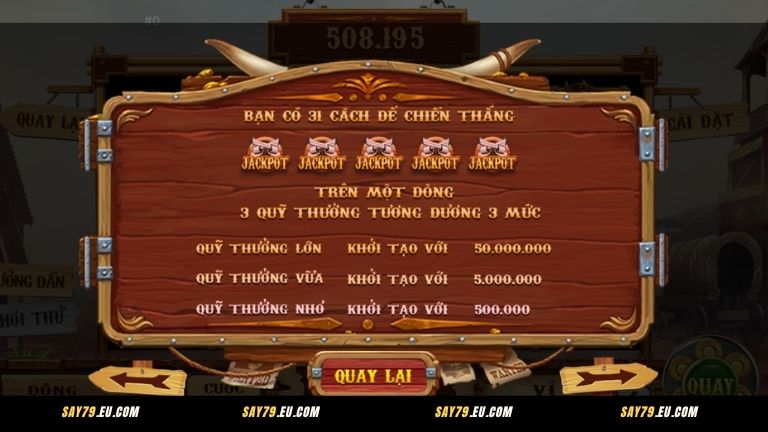 Cập nhật luật chơi Miền Viễn Tây Say79 cho người mới