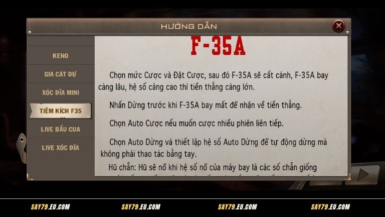 Game Tiêm Kích F35 theo phong cách bắn bắn bay
