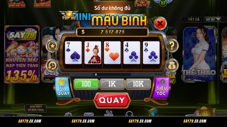 Luật chơi game mini Mậu Binh tại cổng game Say79
