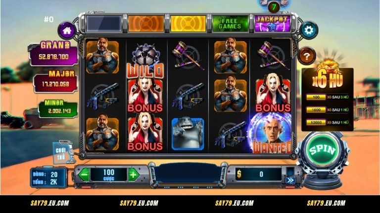 Suicide Squad Say79 là game nổ hũ có tổng cộng 50 dòng trả thưởng